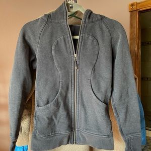 Heathered navy Lululemon scuba hoodie